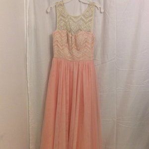 Nights By Teeze Me Pink Long Dress Gown Size 7/8